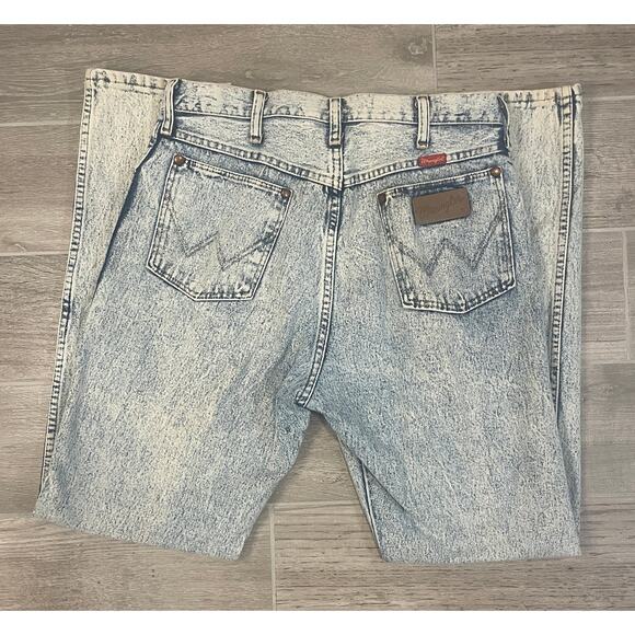 Vintage Light Acid Washed Wrangler Denim Jeans - Picture 2 of 3